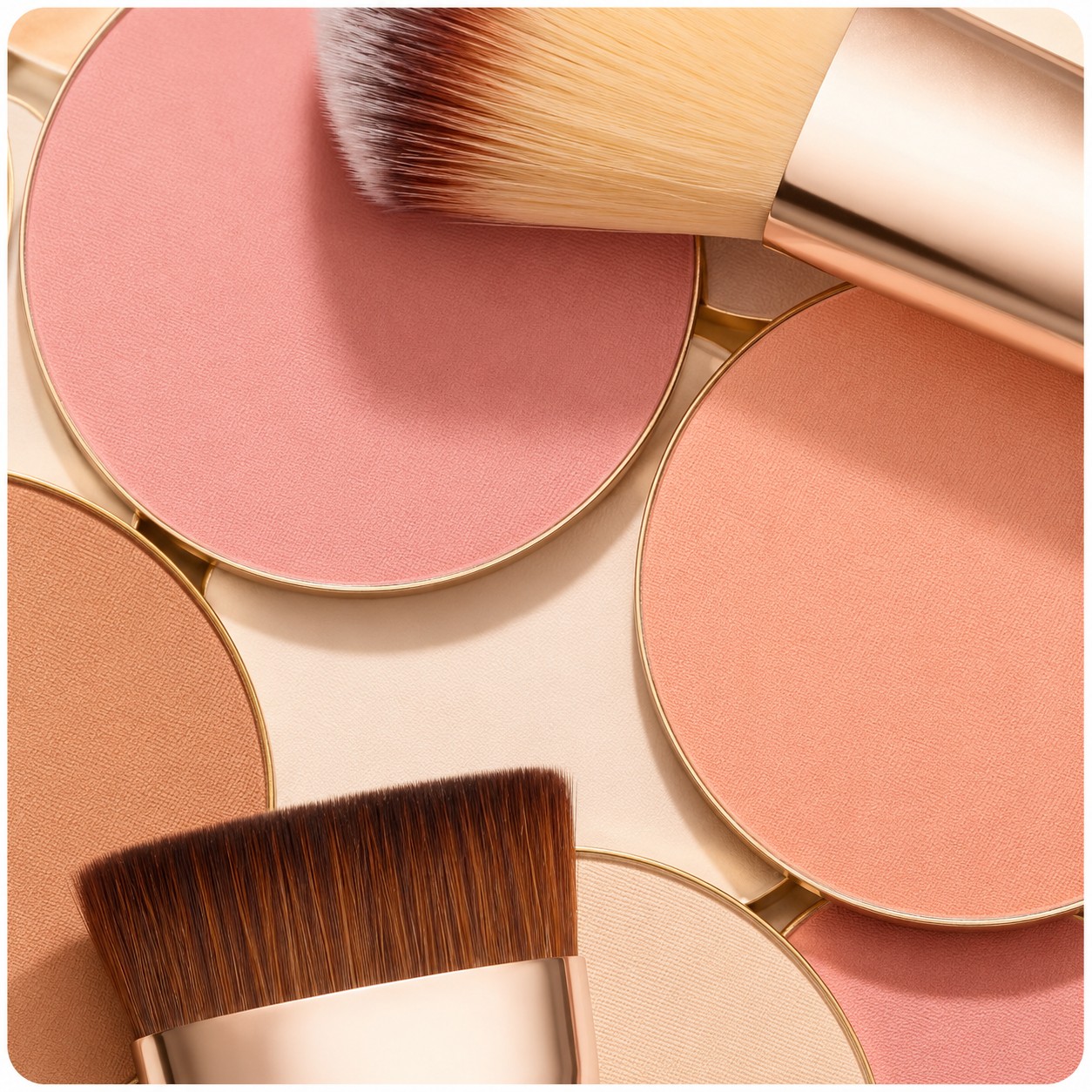 Eyeshadow palette and make-up brushes